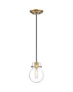 Quoizel Sidwell 6 Inch Pendant Light in Weathered Brass