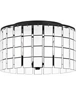 Seigler 3-Light Semi-Flush Mount in Matte Black