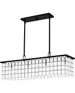 Seigler 4-Light Island Chandelier in Matte Black