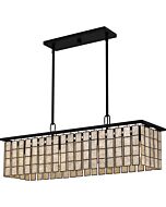 Quoizel Four Light Island Chandelier Seigler in Matte Black