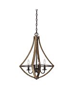 Quoizel Four Light Pendant Shire in Rustic Black