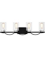 Salem 4-Light Bathroom Vanity Light in Matte Black