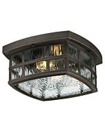 Quoizel Stonington 2 Light 12 Inch Outdoor Ceiling Light in Palladian Bronze