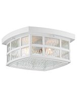 Quoizel Stonington 2 Light 12 Inch Outdoor Ceiling Light in White Lustre