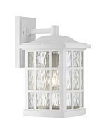 Quoizel Stonington 10 Inch Outdoor Wall Lantern in White Lustre