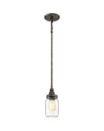 Quoizel Squire Pendant Light in Rustic Black