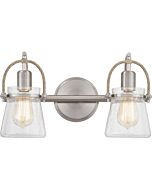 Quoizel Two Light Bath Stafford in Brushed Nickel