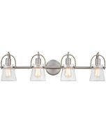 Quoizel Four Light Bath Stafford in Brushed Nickel