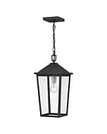 Quoizel One Light Outdoor Hanging Lantern Stoneleigh in Mottled Black