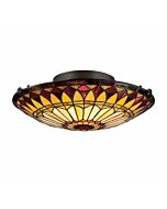 Quoizel West End 2 Light 17 Inch Ceiling Light in Vintage Bronze