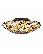 Quoizel Graham 2 Light 17 Inch Ceiling Light in Vintage Bronze