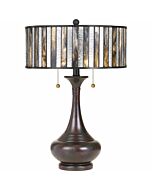 Quoizel Roland Tiffany Table Lamp in Valiant Bronze