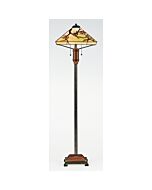 Quoizel Grove Park 2 Light 61 Inch Floor Lamp with Tiffany Glass