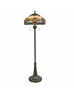 Quoizel Three Light Floor Lamp Belle Fleur in Vintage Bronze