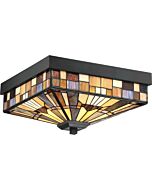 Quoizel Inglenook 3 Light 14 Inch Ceiling Light in Valiant Bronze