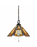 Quoizel Inglenook 3 Light 17 Inch Pendant Light in Valiant Bronze