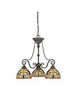 Quoizel Kami 3 Light 23 Inch Transitional Chandelier in Vintage Bronze