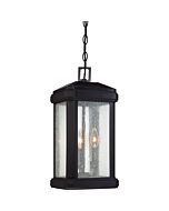 Quoizel Trumbull 3 Light 9 Inch Outdoor Hanging Light in Mystic Black