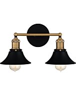 Quoizel Two Light Bath Trafalgar in Matte Black