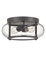 Quoizel Trilogy 2 Light 12 Inch Ceiling Light in Old Bronze