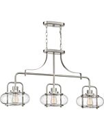 Quoizel Trilogy 3 Light Kitchen Island Light in Brushed Nickel