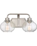 Quoizel Trilogy 2 Light 8 Inch Bathroom Vanity Light in Brushed Nickel