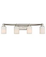 Quoizel Taylor 4 Light 8 Inch Bathroom Vanity Light in Brushed Nickel