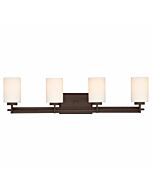 Quoizel Taylor 4 Light 8 Inch Bathroom Vanity Light in Western Bronze