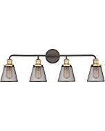 Quoizel Vault 4 Light 11 Inch Bathroom Vanity Light in Western Bronze