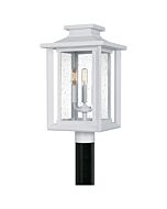 Quoizel Three Light Outdoor Post Mount Wakefield in Matte White