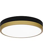 Quoizel LED Flush Mount Weldin in Matte Black Gold