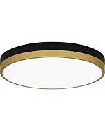 Quoizel LED Flush Mount Weldin in Matte Black Gold