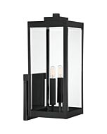 Quoizel Two Light Outdoor Wall Mount Westover in Earth Black