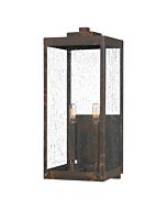 Quoizel Two Light Outdoor Wall Mount Westover in Industrial Bronze